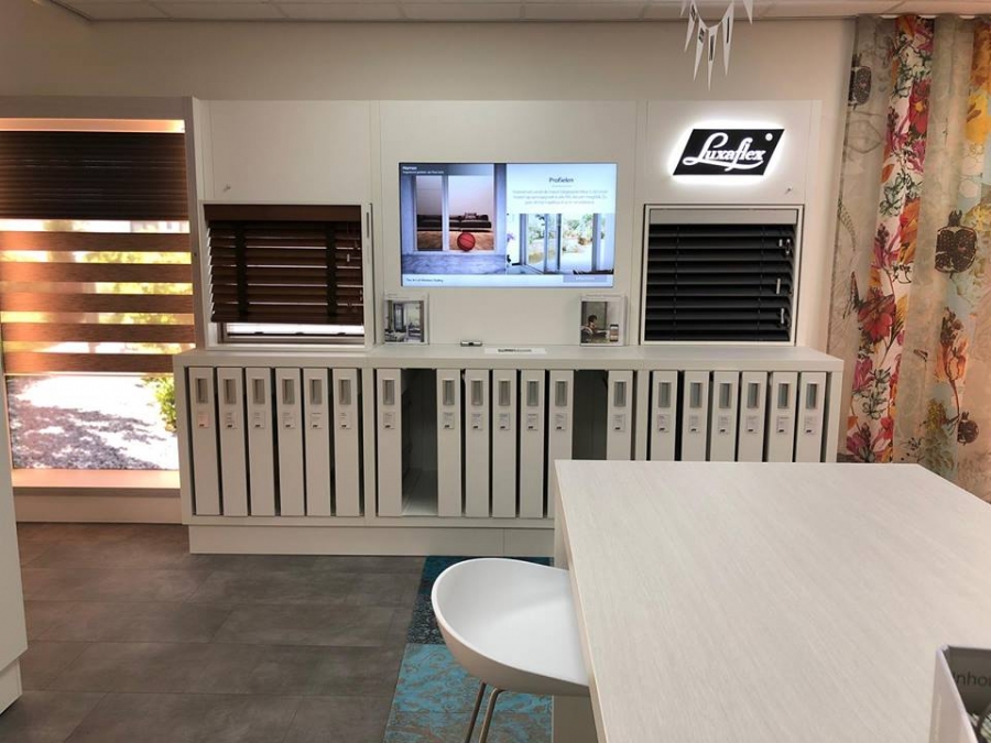 Luxaflex showroom Rotterdam Lombardijen Interieur